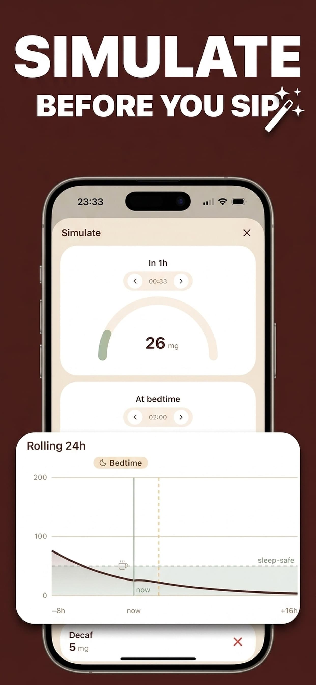 SIMULATE BEFORE YOU SIP — what-if simulation